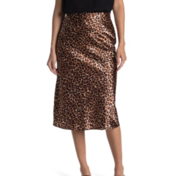 NWT Likely "Odelia" Leopard Animal Print Midi Skirt Sz. 0 - Picture 1 of 4